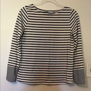 Chic Striped Long Sleeve Women's Top